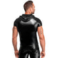 Noir Mens Wetlook Vexen Hooded T Shirt Size S/M/L/XL