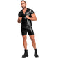 Noir Mens Wetlook Vexen Hooded T Shirt Size S/M/L/XL