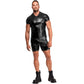 Noir Mens Wetlook Vexen Hooded T Shirt Size S/M/L/XL