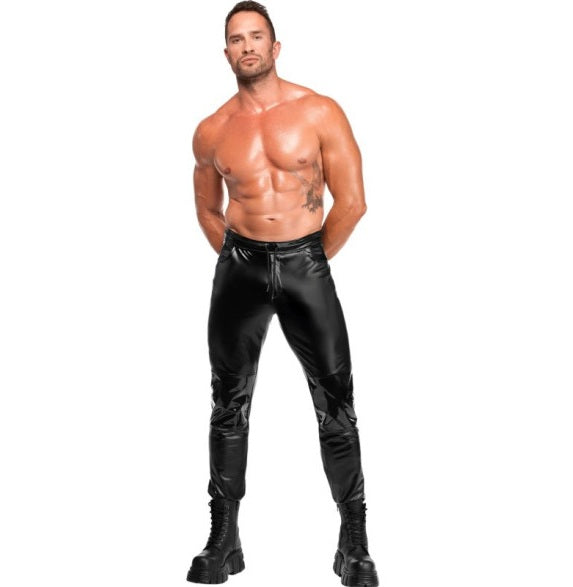 Noir Mens Wetlook Rogue Pants Size S/M/L/XL