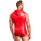 Noir Mens Wetlook Red Ignite Hooded Vest Size S/M/L/XL