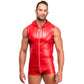 Noir Mens Wetlook Red Ignite Hooded Vest Size S/M/L/XL