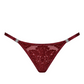 Noir Masquerade Lace Thong Burgundy Size XS/S/M