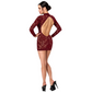 Noir Masquerade Open Back Mini Dress Burgundy Size XS/S/M