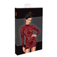 Noir Masquerade Open Back Mini Dress Burgundy Size XS/S/M