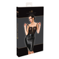 Noir Wet Look Sheer Lace Up Dress Black Size XS/S/M