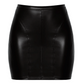 Noir Dark Affair Wet Look Mini Skirt Black Size XS/S/M