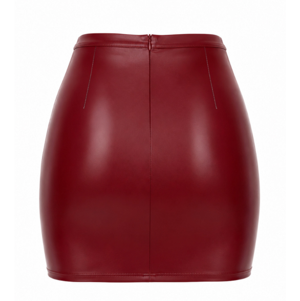 Noir Bordeaux Affair Wet Look Mini Skirt Burgundy Size XS/S/M