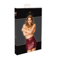 Noir Bordeaux Affair Wet Look Mini Skirt Burgundy Size XS/S/M