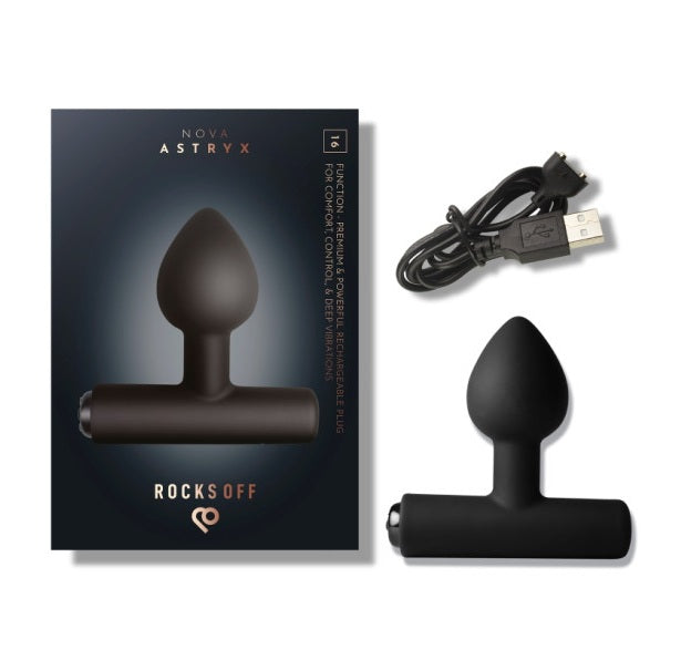 Rocks Off Nova Astryx Butt Plug Vibrator Black