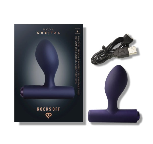 Rocks Off Nova Orbital Butt Plug Prostate Vibrator Blue