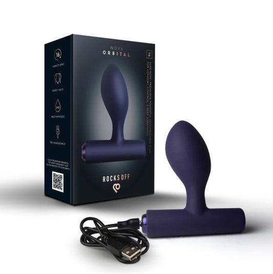 Rocks Off Nova Orbital Butt Plug Prostate Vibrator Blue