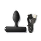 Rocks Off Nova Solaris Tapered Butt Plug Vibrator Black