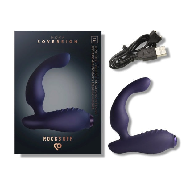 Rocks Off Nova Sovereign Smooth P Spot Vibrator Blue