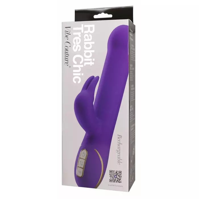 Seven Creations Vibe Couture Rabbit Tres Chic Jumping Beads Vibrator Purple