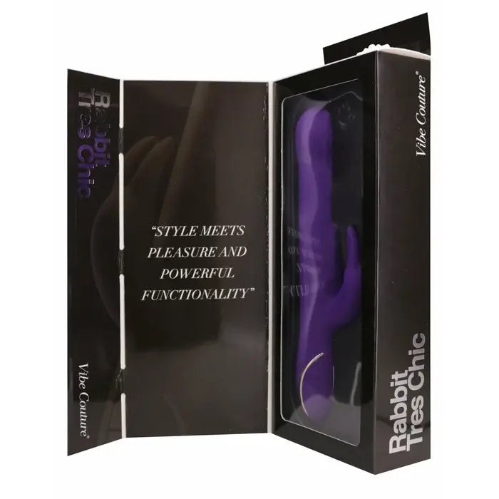 Seven Creations Vibe Couture Rabbit Tres Chic Jumping Beads Vibrator Purple