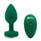 COTR | B-Vibe Vibrating Jewel Plug M/L Green with Emerald Jewel and Remote