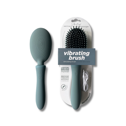 Vibraliss Luxury Vibrating Hairbrush Massager Grey Blue