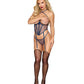 Dreamgirl Open Cup Bustier & G-String Twlight Size OS