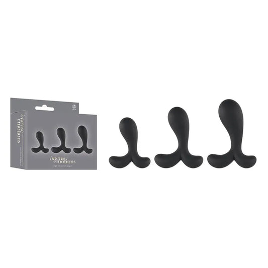 Excellent Power | Intense Emotions - Black Butt Plugs - Set of 3 Sizes