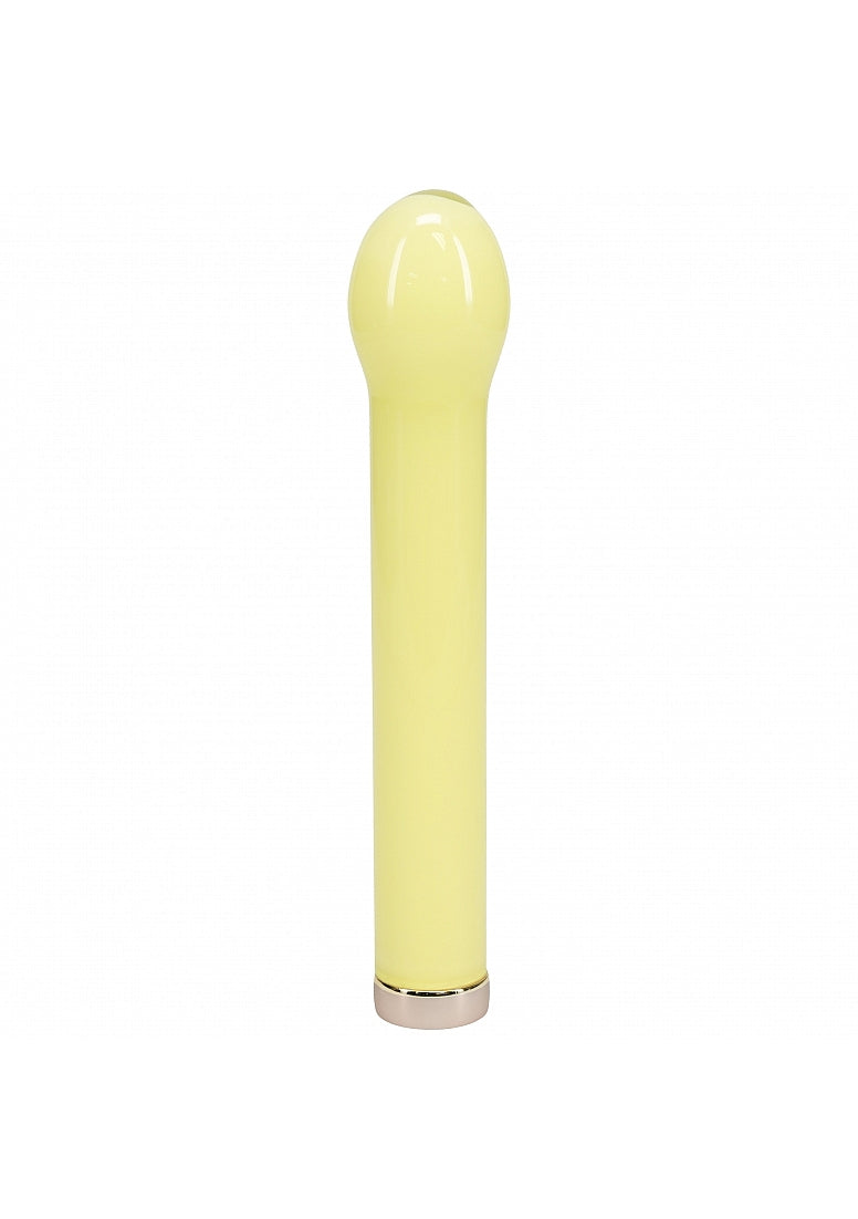 Shots Toys | LOVELINE Celestia - 6.3" Bulb Tip Glass Vibrator - Yellow
