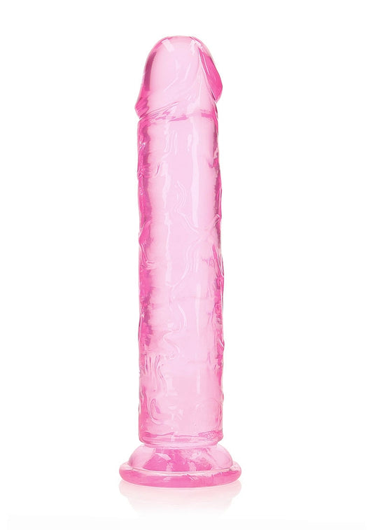 Shots Toys | REALROCK Crystal Clear 10" Straight Dildo No Balls - Pink
