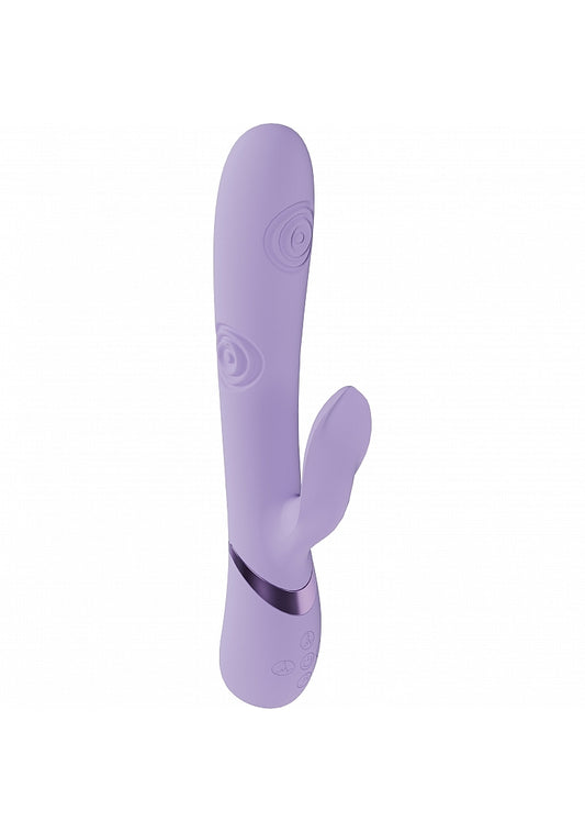 Shots Toys | VIVE Fronda Triple Motor G-Spot Vibrating Tapping Leaf Clit Stimulator Lavender