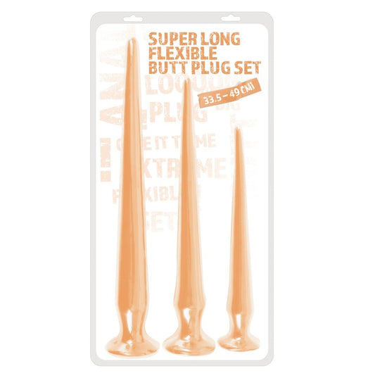 Orion | You2Toys Super Long Flexible Butt Plug Set Flesh