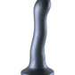 Shots Toys | OUCH! Ultra Soft Curvy G-Spot Dildo - 7" / 17 cm - Gun Metal