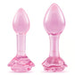 COTR | B-Vibe Pink Roses Training Set - 2 Piece Glass Butt Plug Set