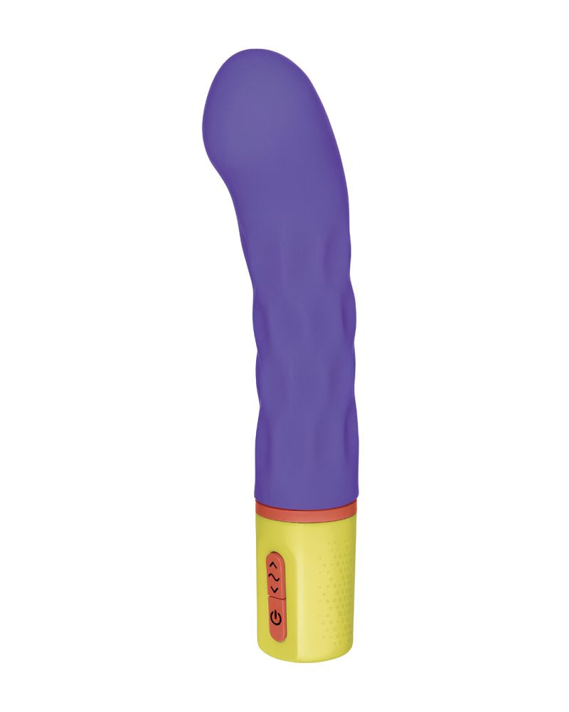 Excellent Power | Bold Around 7" Vibrator With Varicolored Control (Purple)
