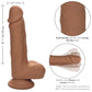CalExotics Dual Density Silicone Studs Dildo 5”/12.75 cm - Brown