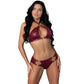 Magic Silk Exposed Juno Burgundy Jewel Two Piece Set - Size S/M or L/XL