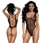 Dreamgirl Sheer Mesh Rhinestone Teddy Black Size OS