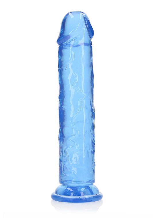 Shots Toys | REALROCK Crystal Clear 10" Straight Dildo No Balls - Blue