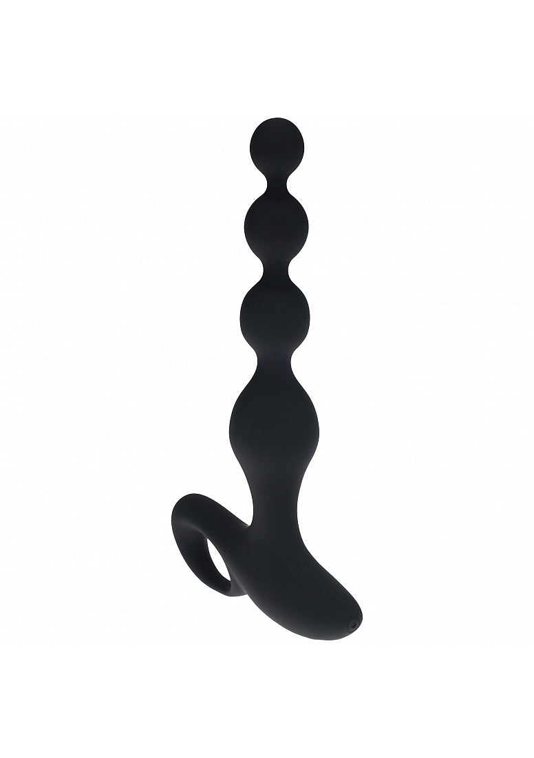 Shots Toys | LEVELZ - Remote Control Beaded Vibrating Silicone Anal Plug - Black