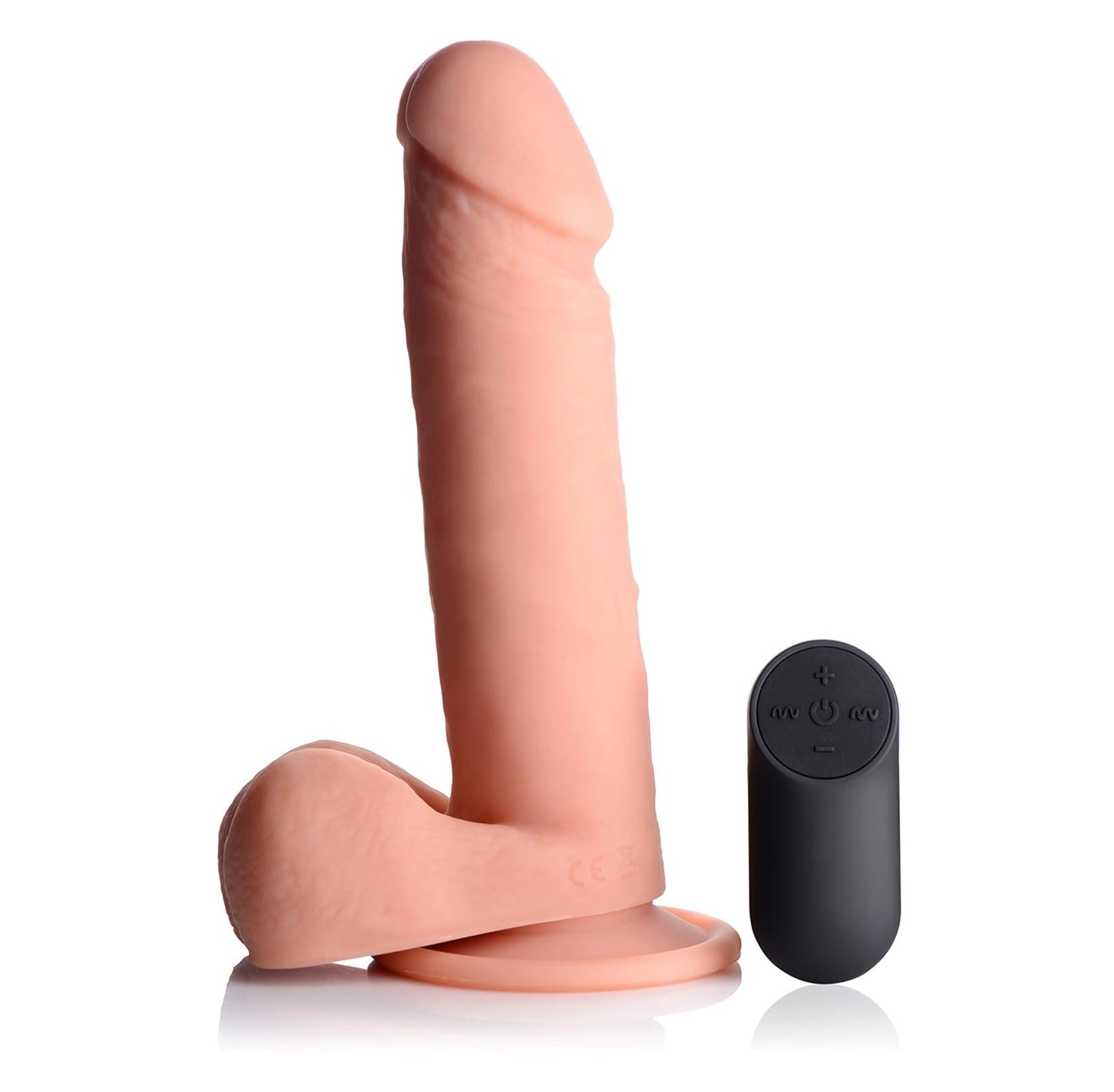 Curve Toys | Big Shot 8" Vibrating Wireless Rechargeable Silicone Dildo w/Balls