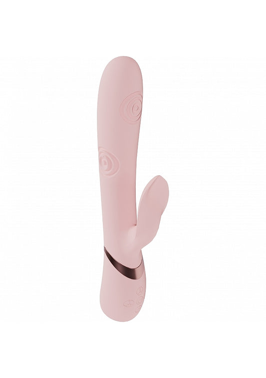 Shots Toys | VIVE Fronda Triple Motor G-Spot Vibrating Tapping Leaf Clit Stimulator Pink