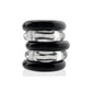 Hunkyjunk Jacker 5-stack Five-pack Tube Super-strong Cockrings Clear/Black