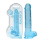 Shots Toys | REALROCK Crystal Clear 9" / 22cm Realistic Dildo with Balls - Blue