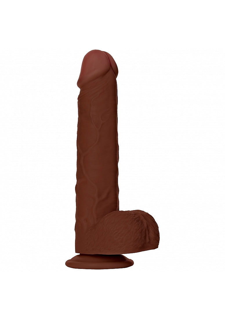 Shots Toys | REALROCK Straight Realistic Dildo with Balls - Brown 23cm (9") Dong