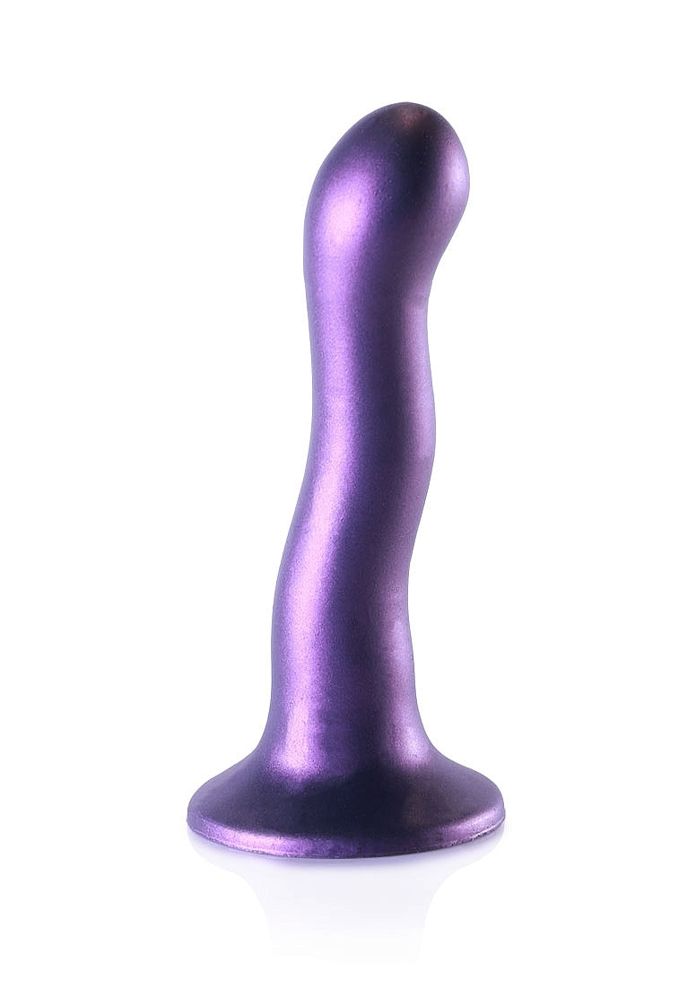 Shots Toys | OUCH! Ultra Soft Curvy G-Spot Dildo - 7" / 17 cm - Metallic Purple