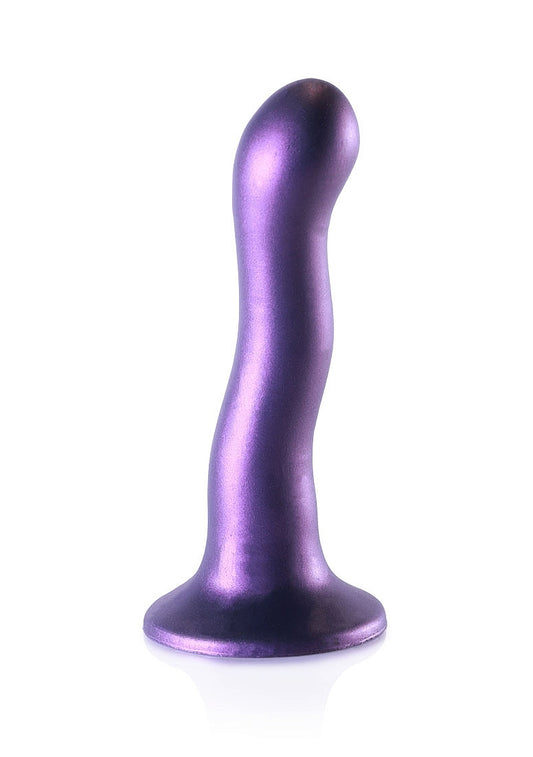 Shots Toys | OUCH! Ultra Soft Curvy G-Spot Dildo - 7" / 17 cm - Metallic Purple