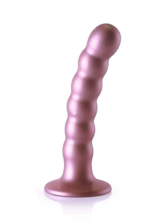 Shots Toys | OUCH! Beaded G-Spot Dildo - 5" / 13 cm - Rose Gold
