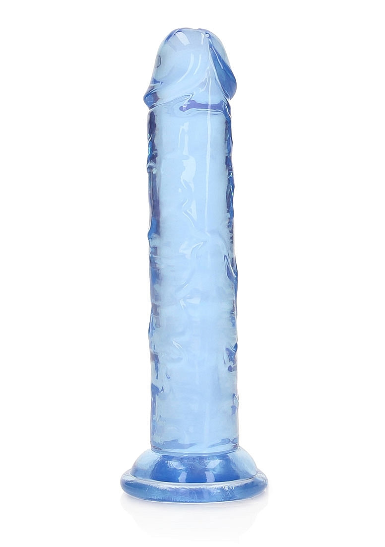 Shots Toys | REALROCK Crystal Clear 6" Straight Dildo No Balls - Blue