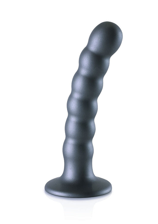 Shots Toys | OUCH! Beaded G-Spot Dildo - 5" / 13 cm - Gun Metal