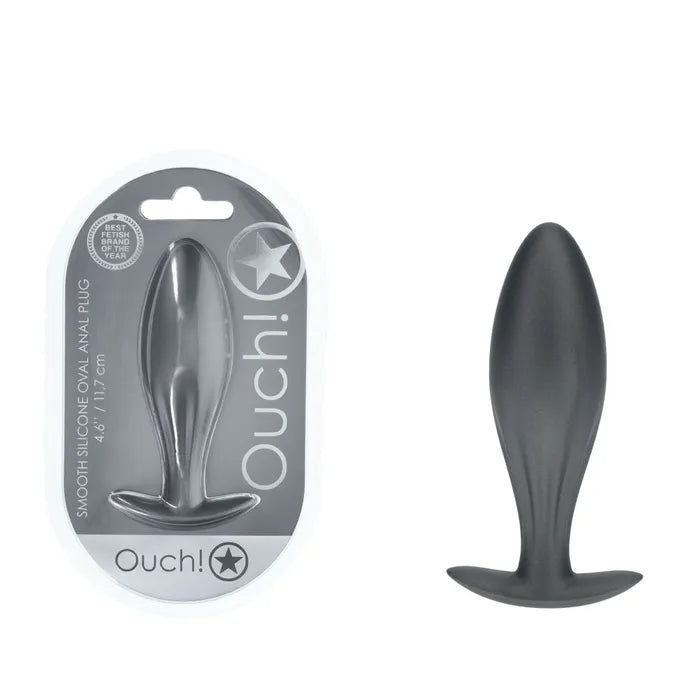 Shots Toys | OUCH! Oval Anal Plug - Gun Metal