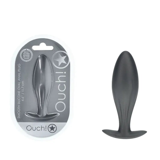 Shots Toys | OUCH! Oval Anal Plug - Gun Metal