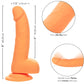 CalExotics Neon Silicone Studs Dildo 6"/15.25 cm - Orange
