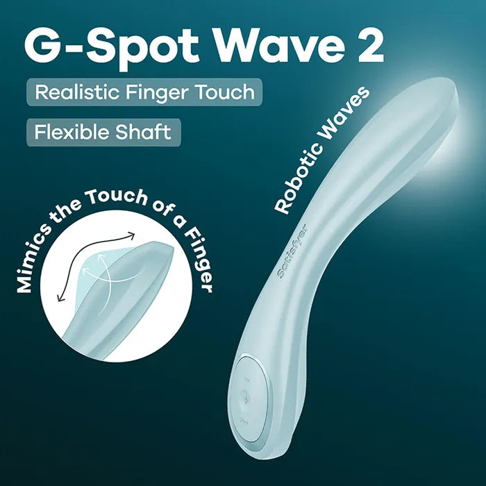 Satisfyer G-Spot Wave 2 - Finger Touch G-Spot Vibrator - Ice Blue